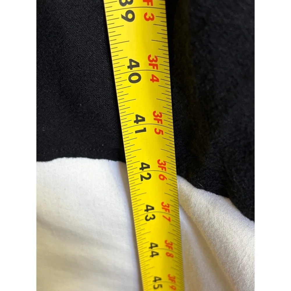 Fab'rik Black Linen Blend Size Small Tie Front Button Midi Dress PD15753 - Picture 8 of 8